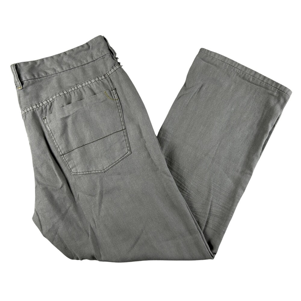 Tommy Bahama Authentic Jeans Mens 38x30 Medium Gray Linen Denim Straight Zip Fly